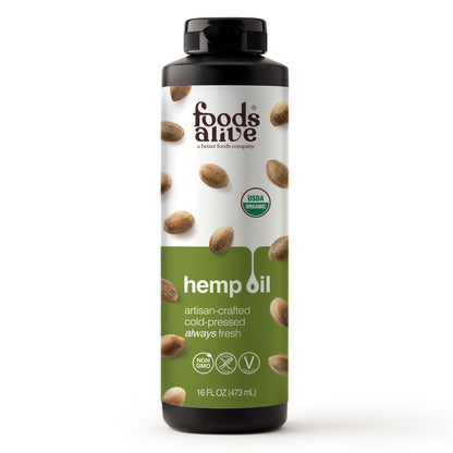 Organic Cold-Pressed Hemp Seed Oil 16oz