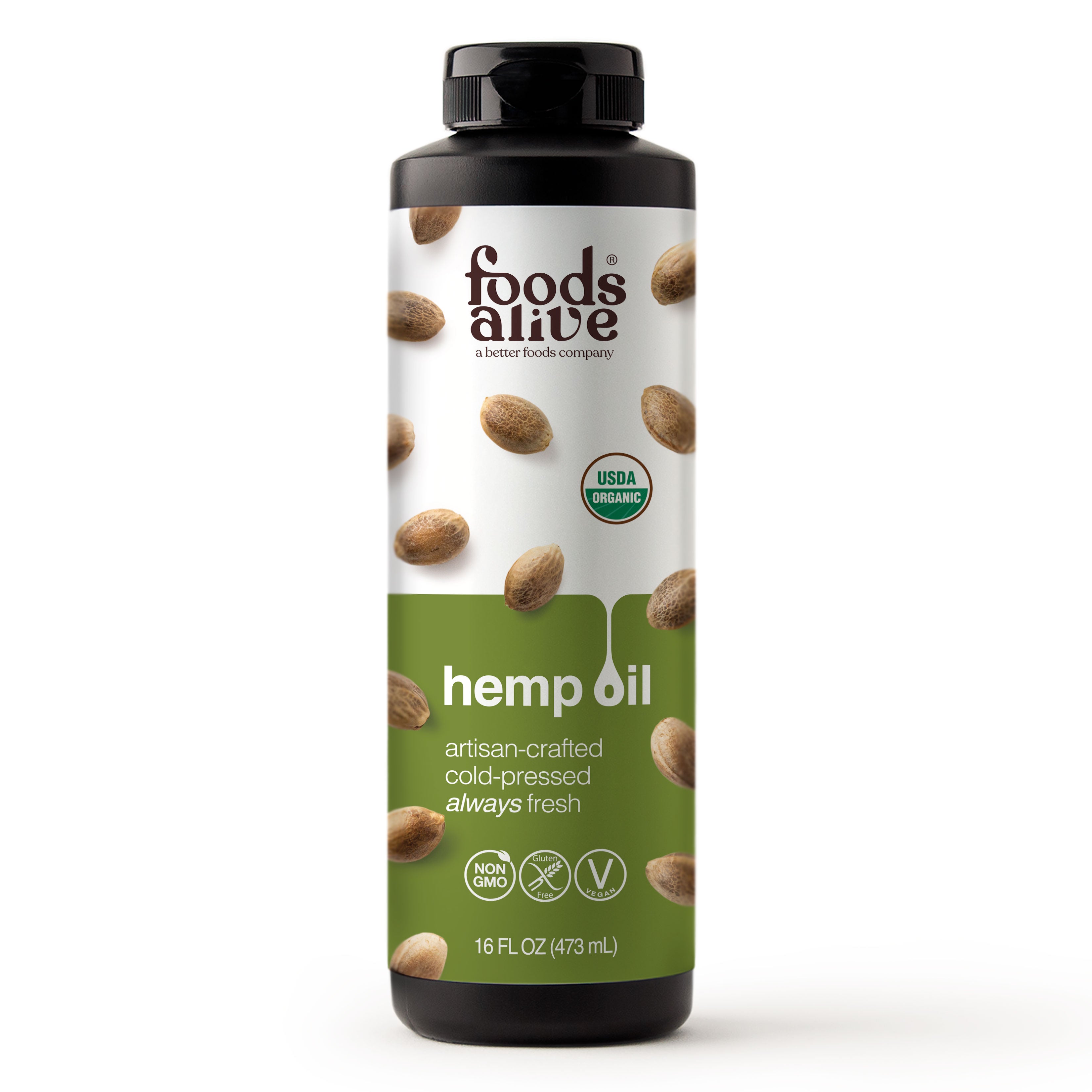 Organic Cold-Pressed Hemp Seed Oil 16oz (3-pack),