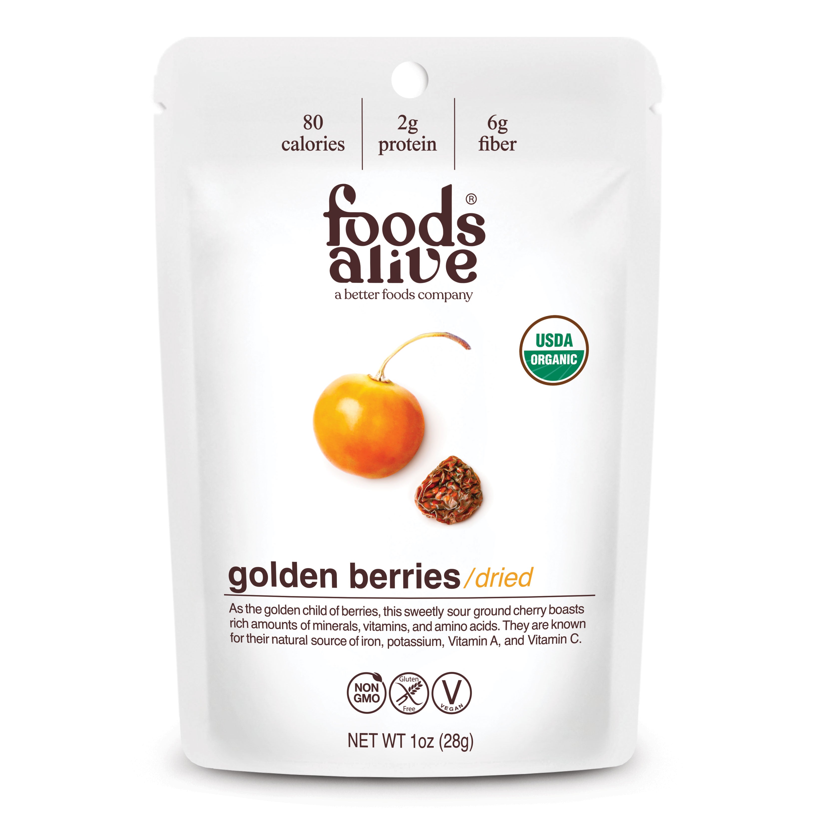 Organic Golden Berries 1oz - Foods Alive,