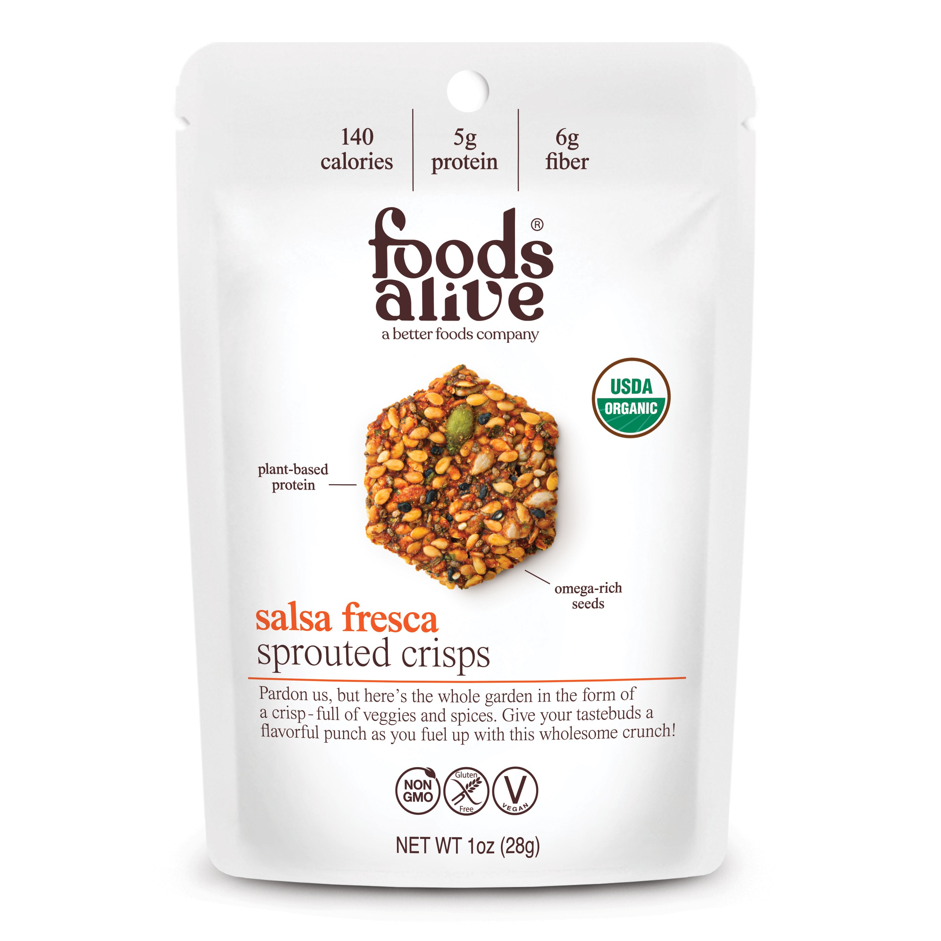 Salsa Fresca Organic Sprouted Crisps - 1 oz,