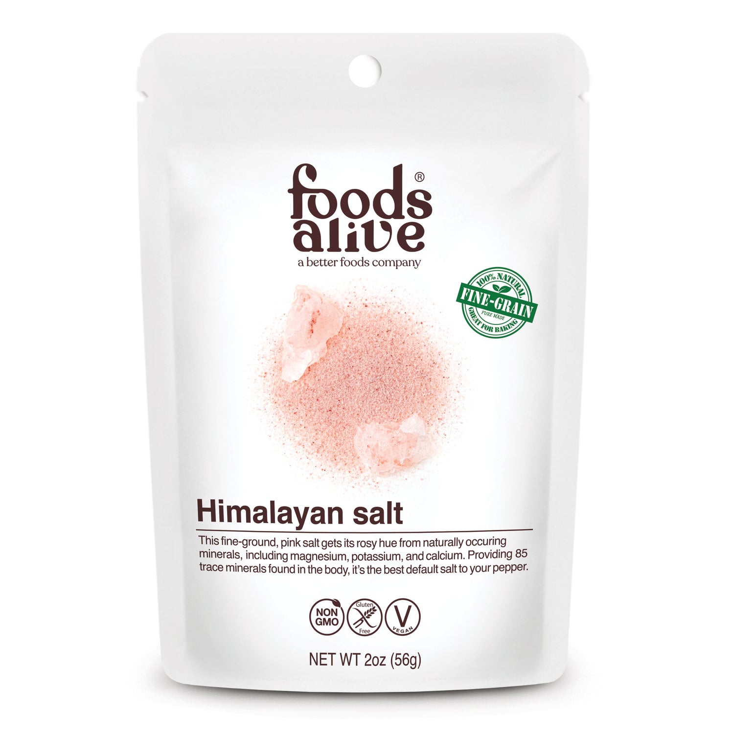 Foods Alive - Organic Himalayan Pink Mineral Salt - 2 oz,