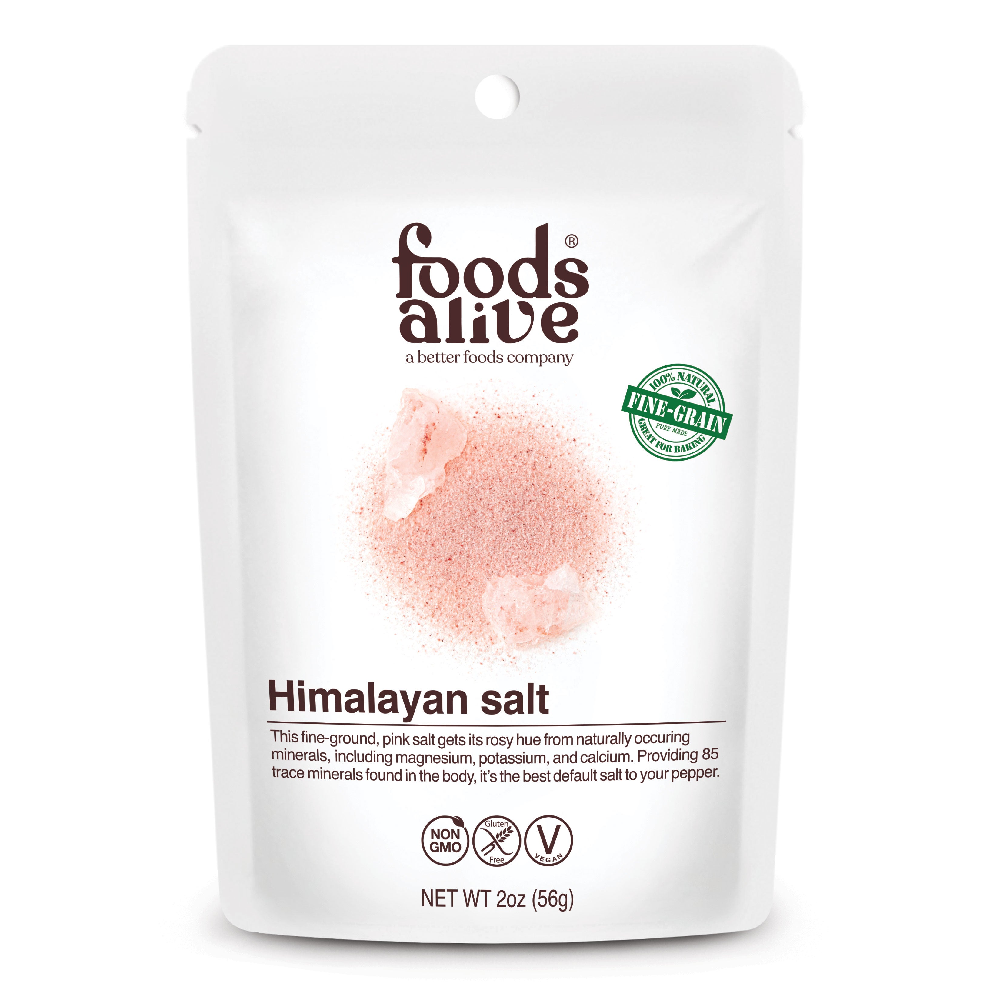 Foods Alive - Organic Himalayan Pink Mineral Salt - 2 oz,