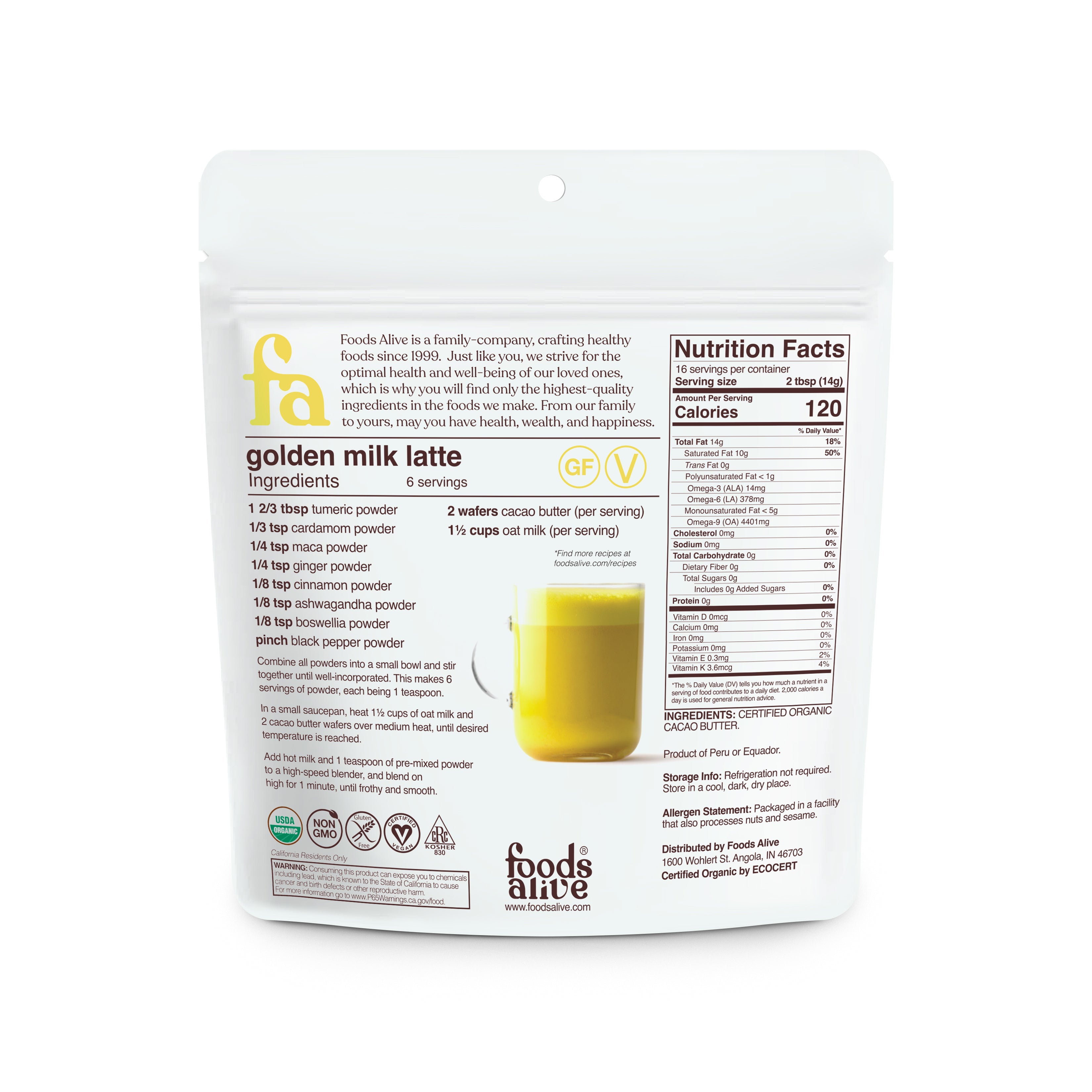 Cacao Butter Wafers - Organic - 8oz - Foods Alive