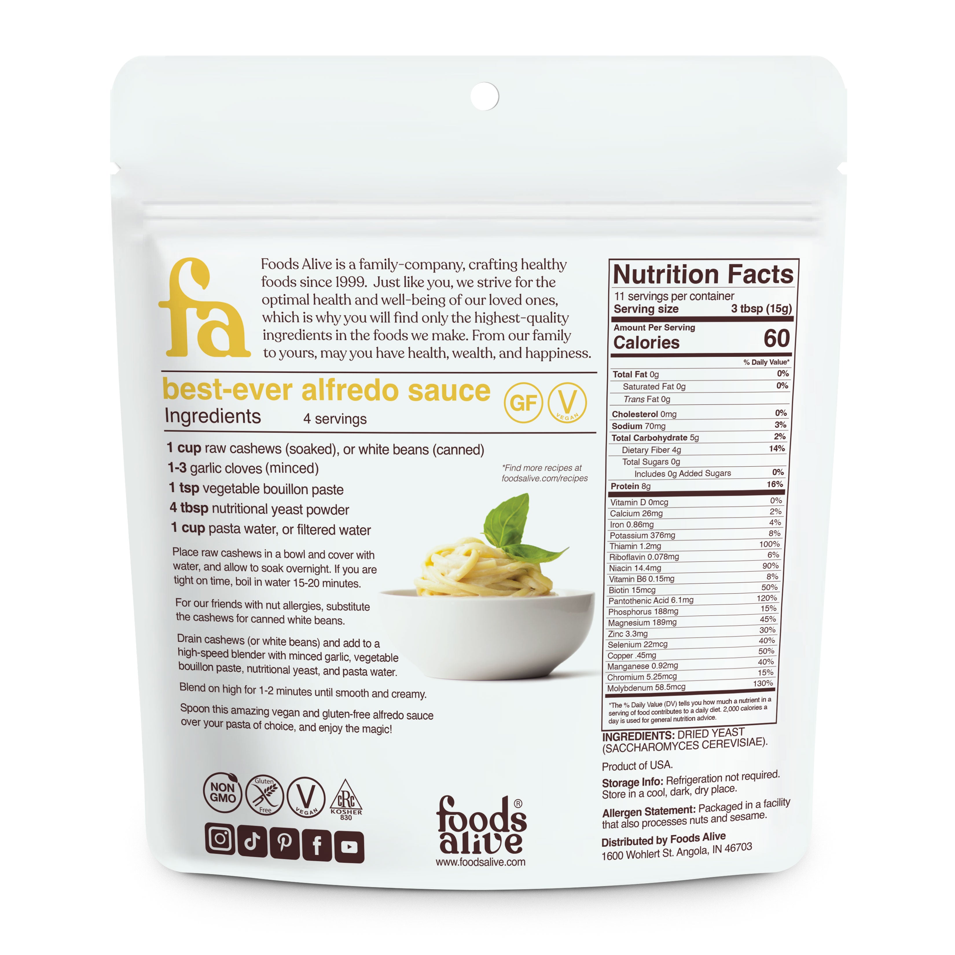 Foods Alive - Nutritional Yeast - 6 oz,