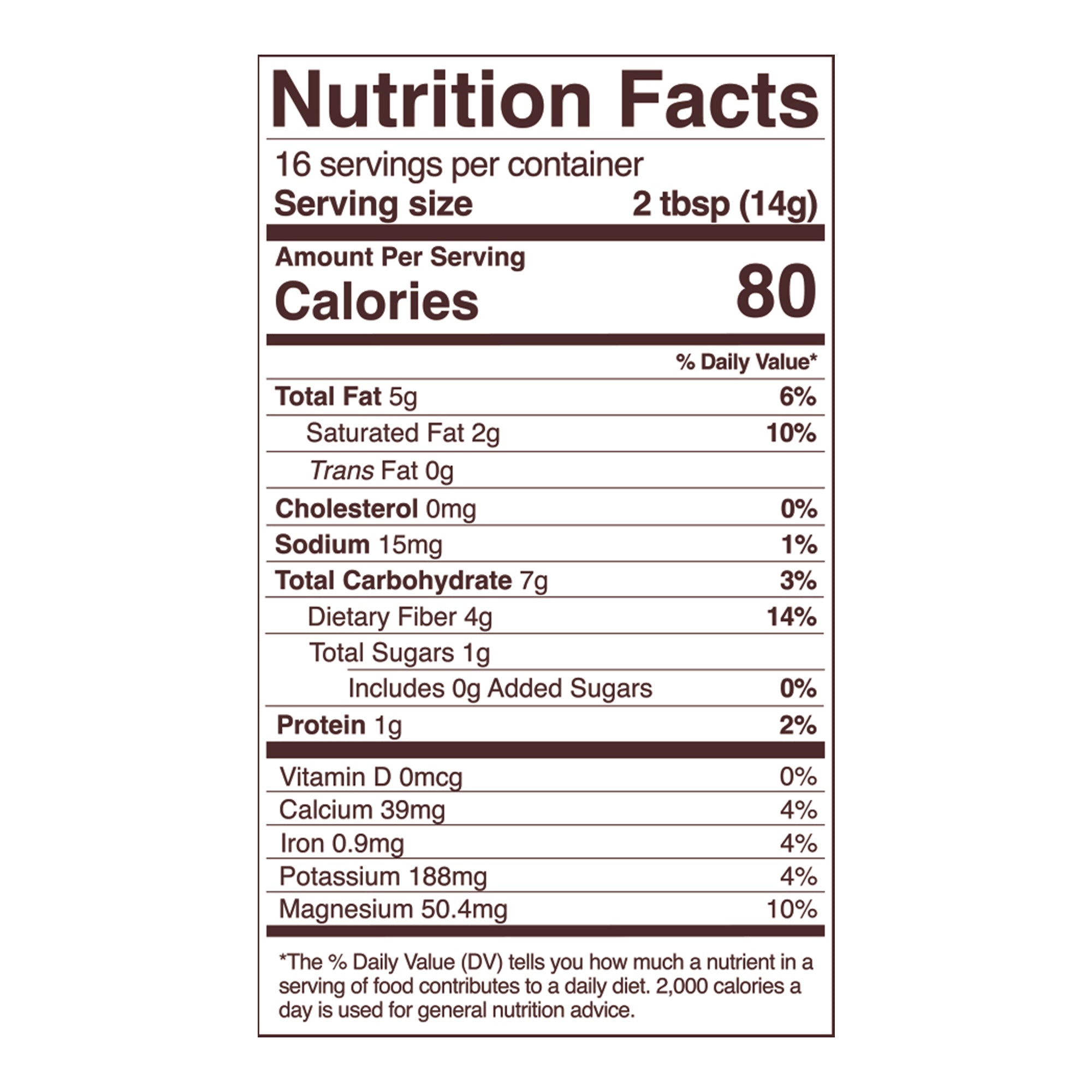 cacao nibs unsweet nutrition fact panel