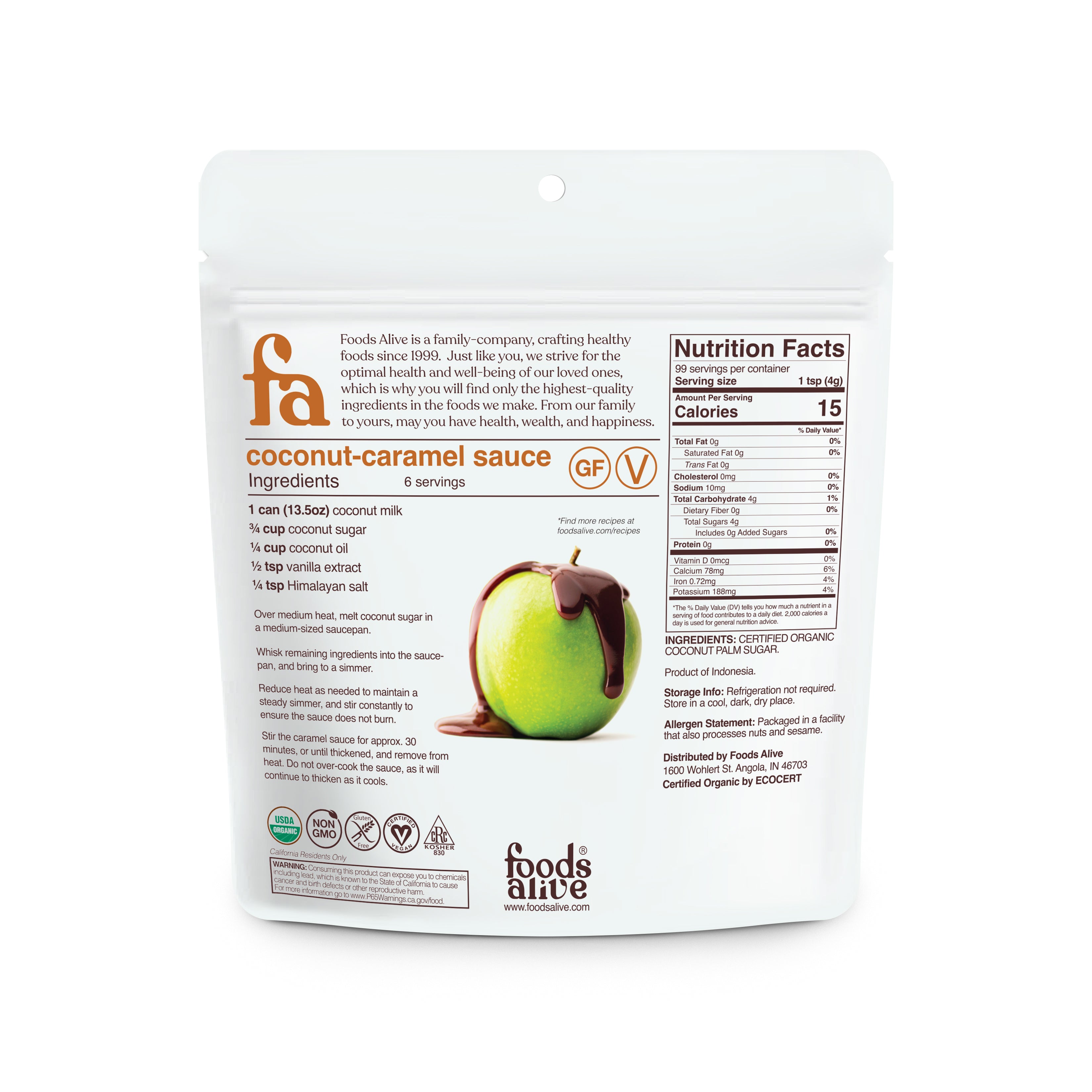 Foods Alive - Organic Coconut Sugar - 14 oz