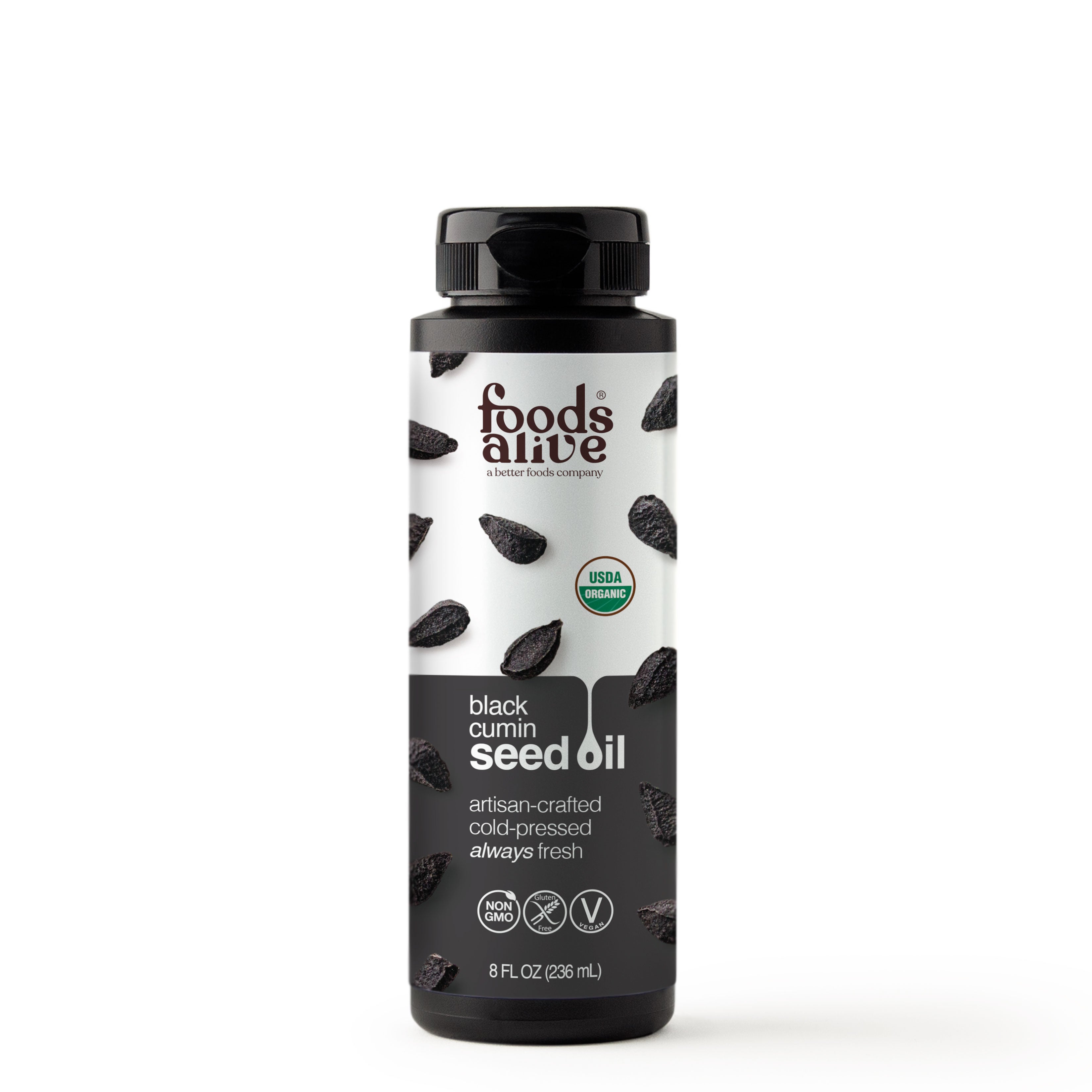 Organic Cold-Pressed Black Cumin Seed Oil 8oz,