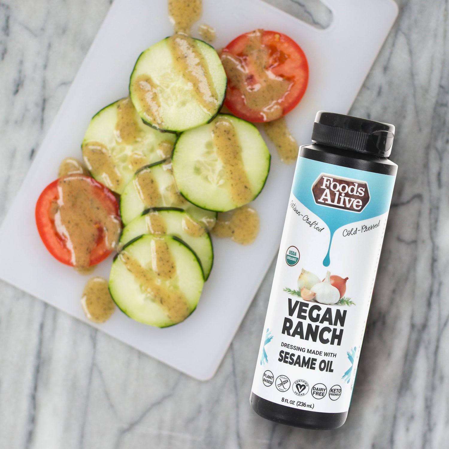 Foods Alive - Organic Artisan Cold-Pressed Salad Dressing - Vegan Ranch