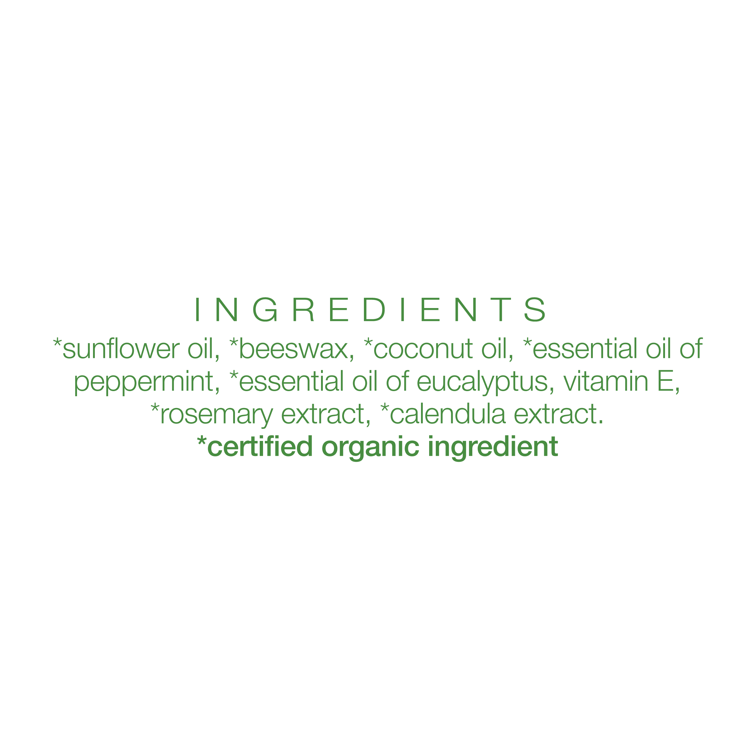 Organic Eucalyptus Mint Lip Balm Ingredients
