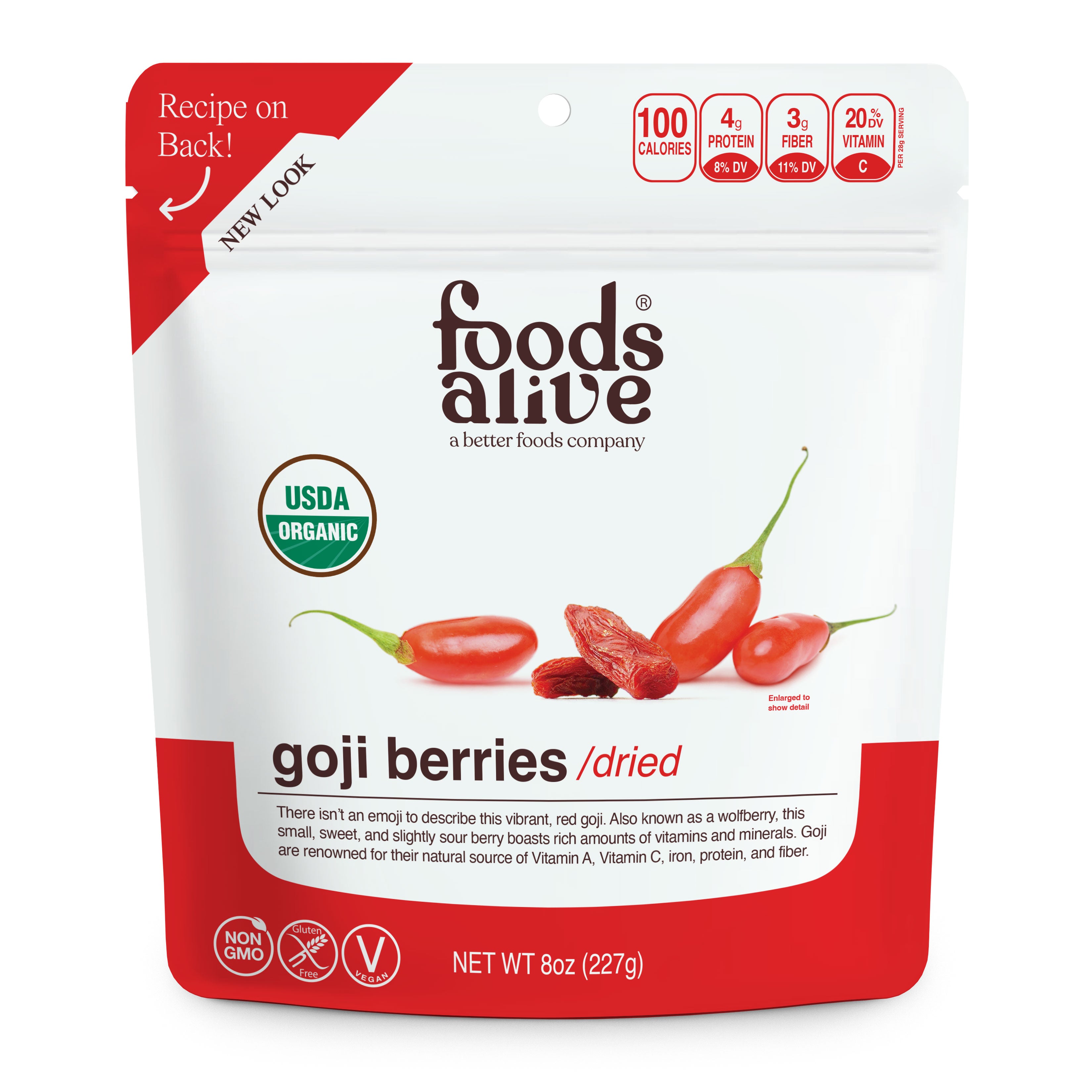 Foods Alive - Organic Goji Berries - 8 oz,