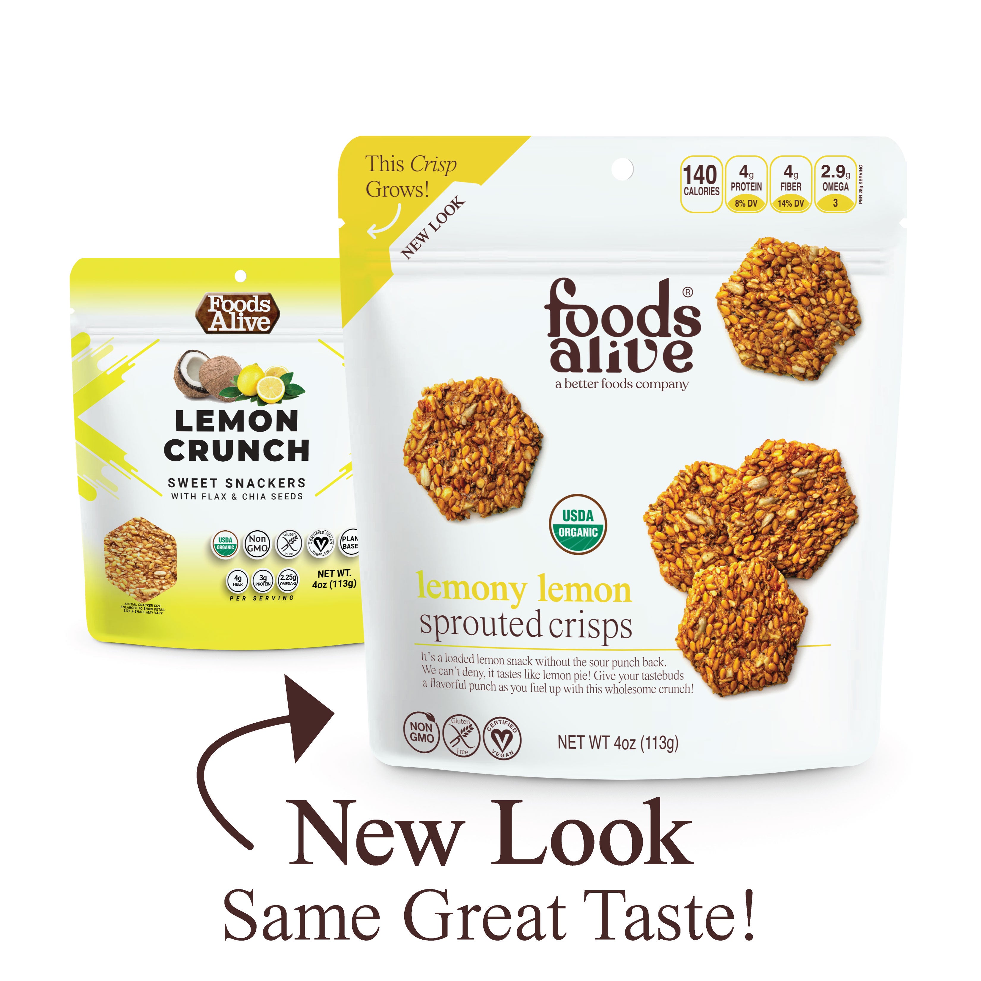 Lemony Lemon Organic Sprouted Crisps - 4 oz