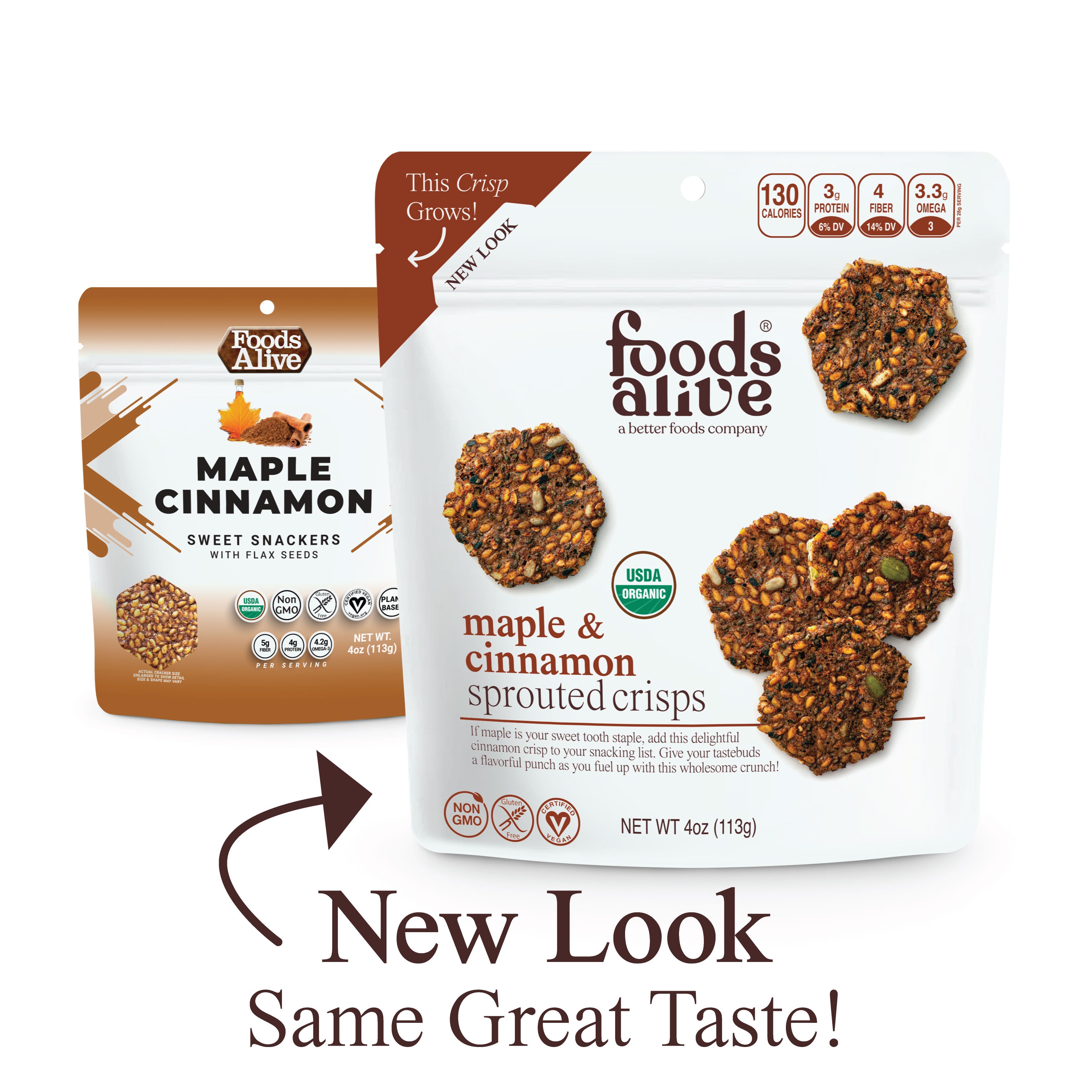 Maple & Cinnamon Organic Sprouted Crisps - 4 oz