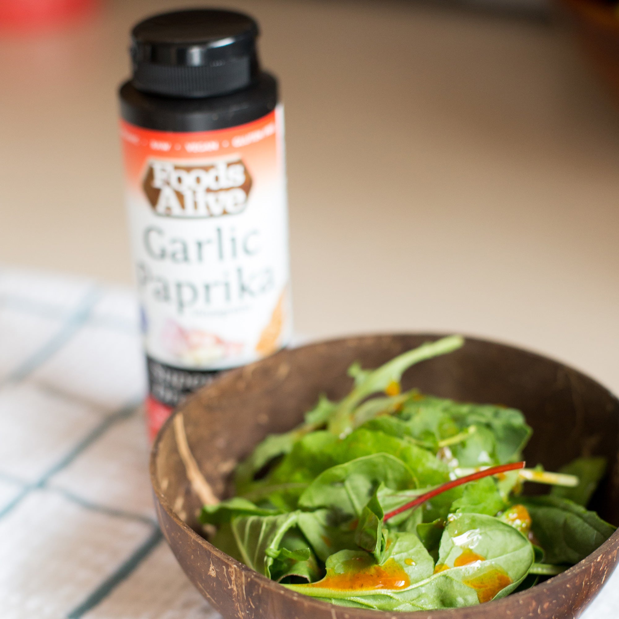 Organic Garlic Paprika Salad Dressing | Artisan, Cold-Pressed Golden Flax Oil | Raw, Vegan, Gluten Free, Kosher, Non-GMO | Foods Alive