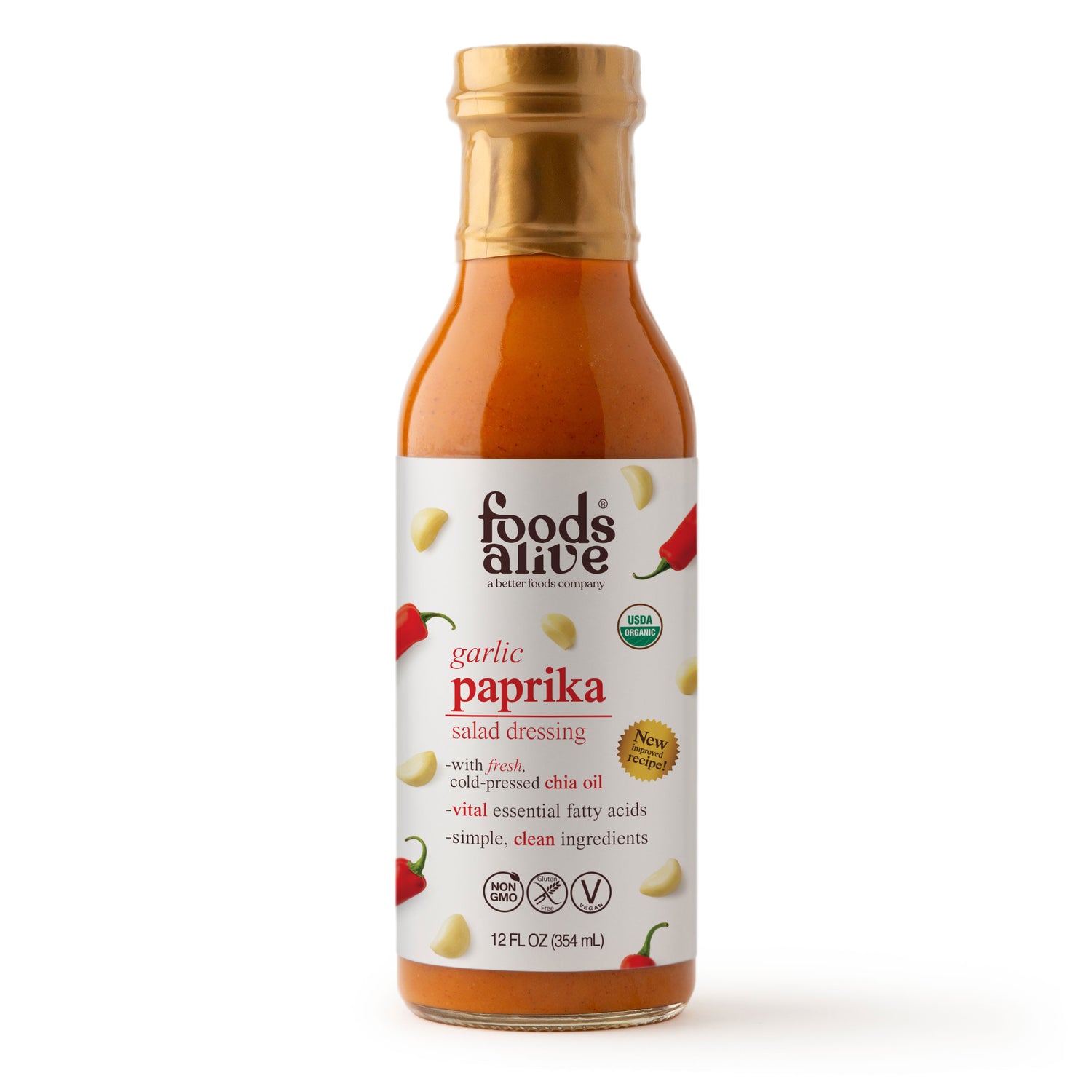 Organic Garlic Paprika Dressing - Cold-Pressed Oil Foods Alive Inc. Organic Garlic Paprika Dressing - Cold-Pressed Oil Foods Alive Inc.