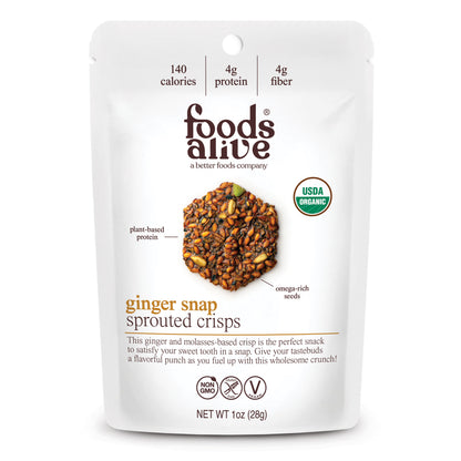 Ginger Snap Organic Sprouted Crisps - 1 oz, 
