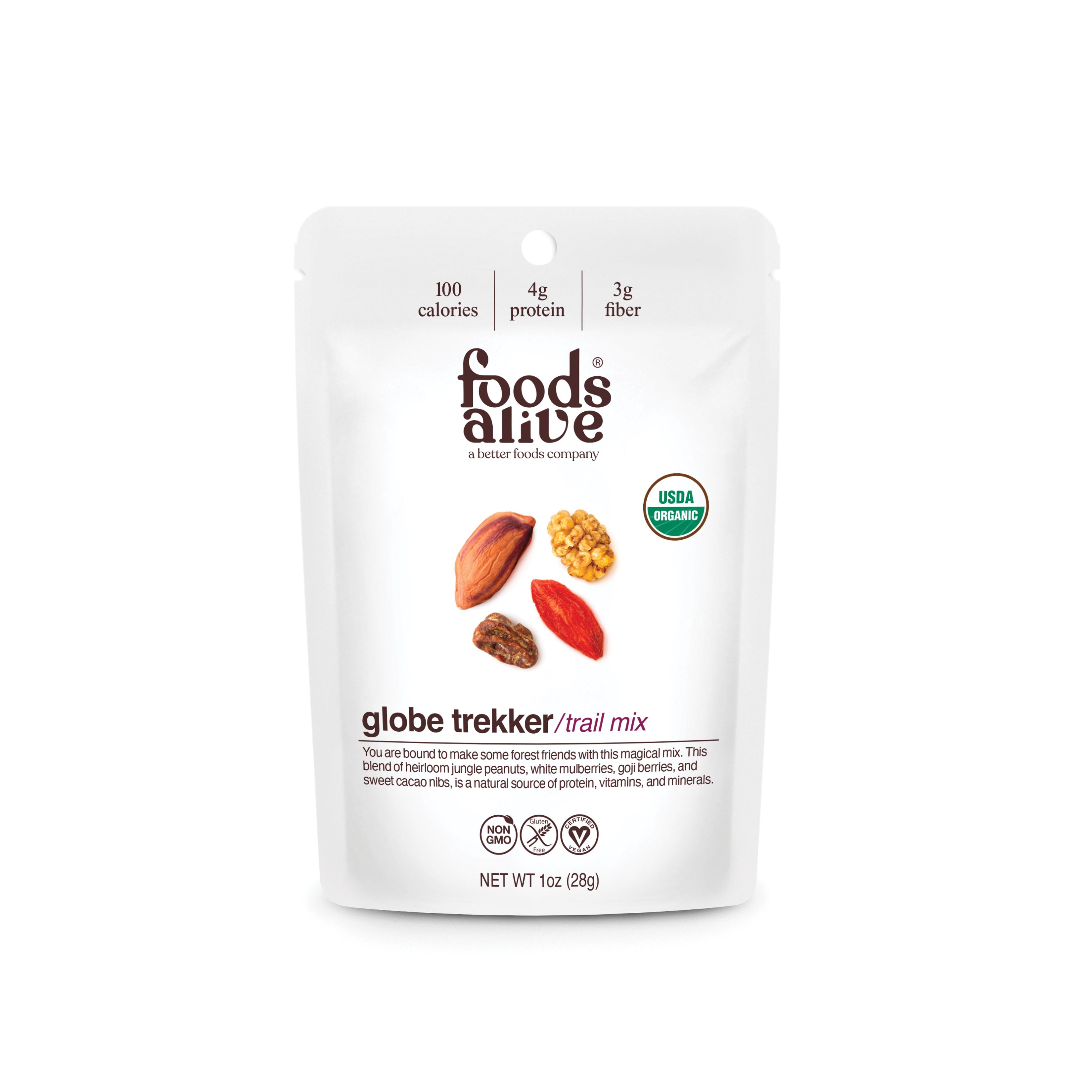 Organic Globe Trekker Trail Mix - 1oz - Foods Alive