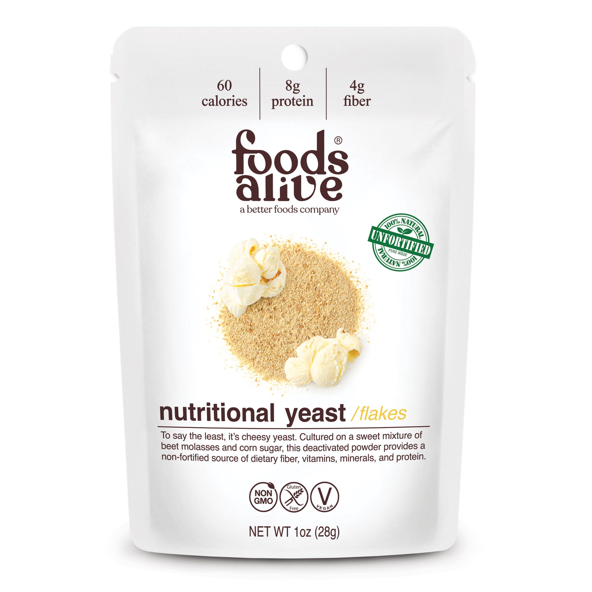 Nutritional Yeast - Non-Fortified, Vegan Cheese Powder – Foods Alive Inc.