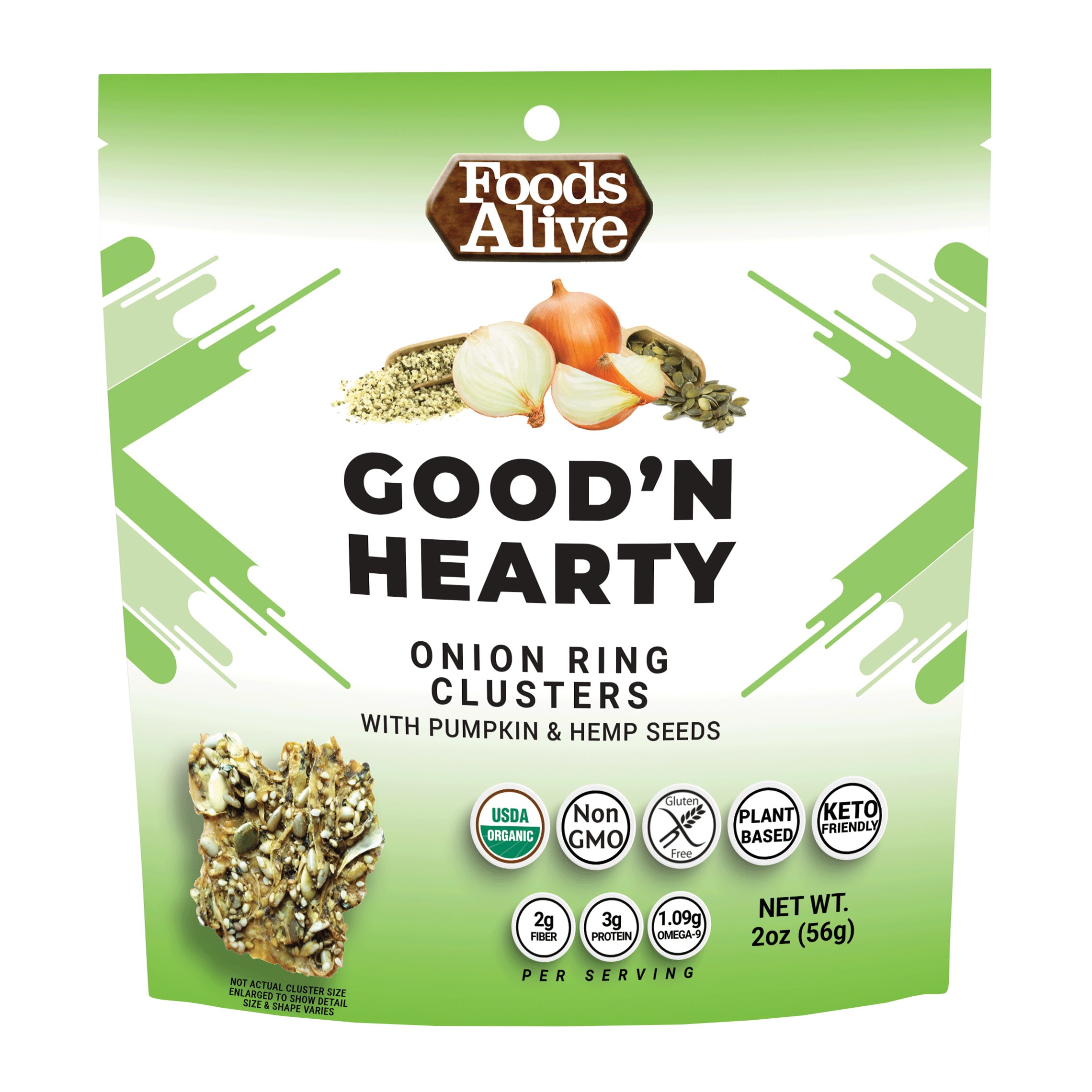 Foods Alive Organic Onion Ring Clusters - Good'N Hearty