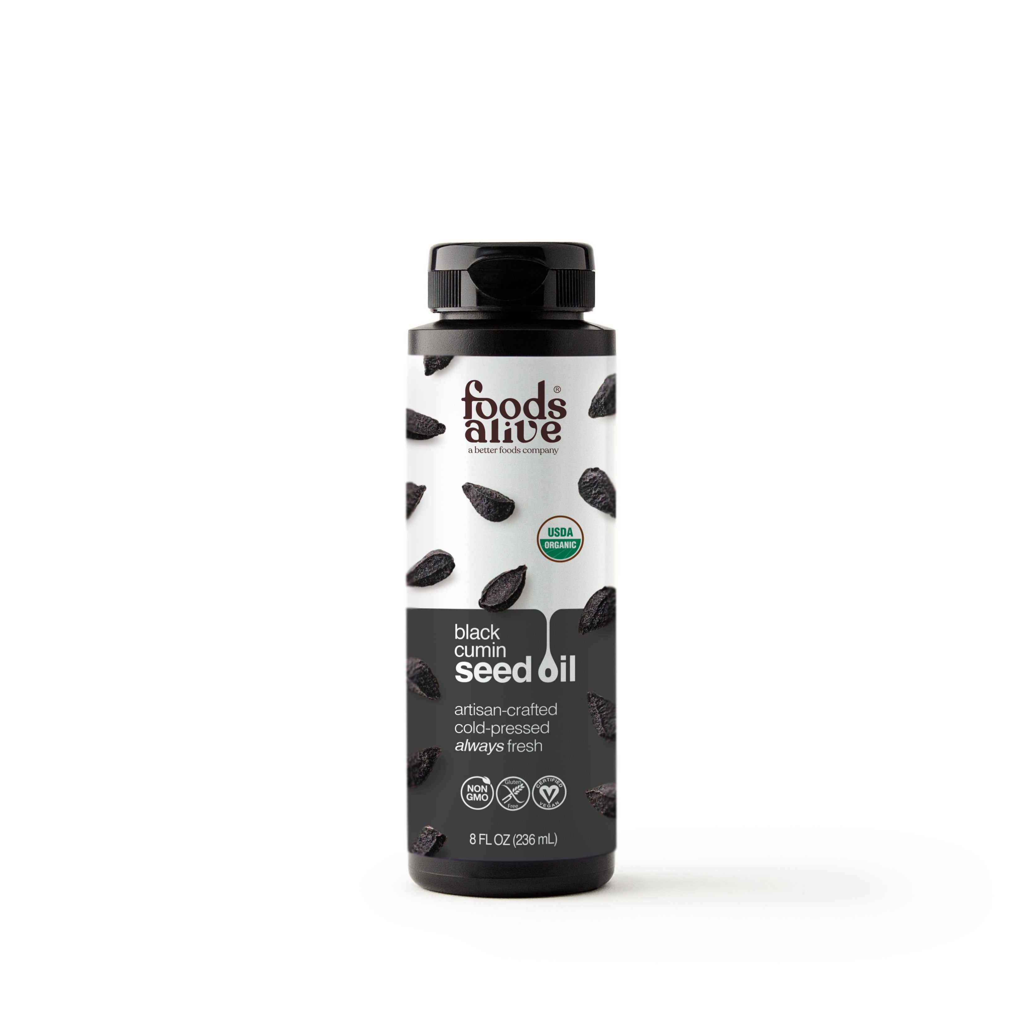 Organic Cold-Pressed Black Cumin Seed Oil 8oz - Foods Alive