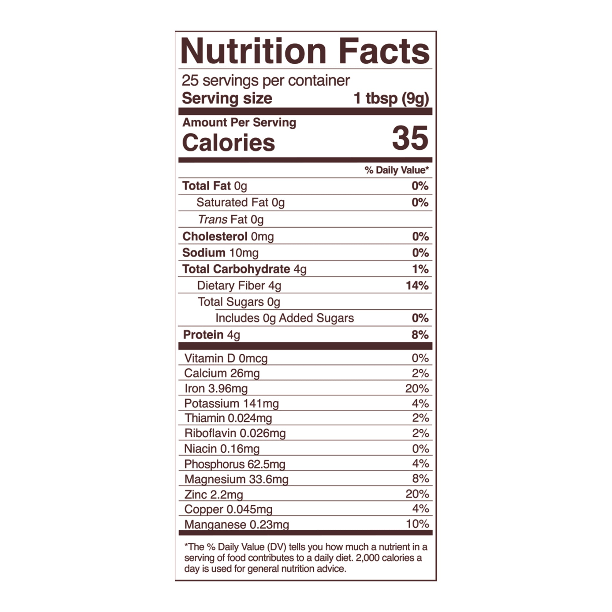 protein power 4 powder nutrition fact panel