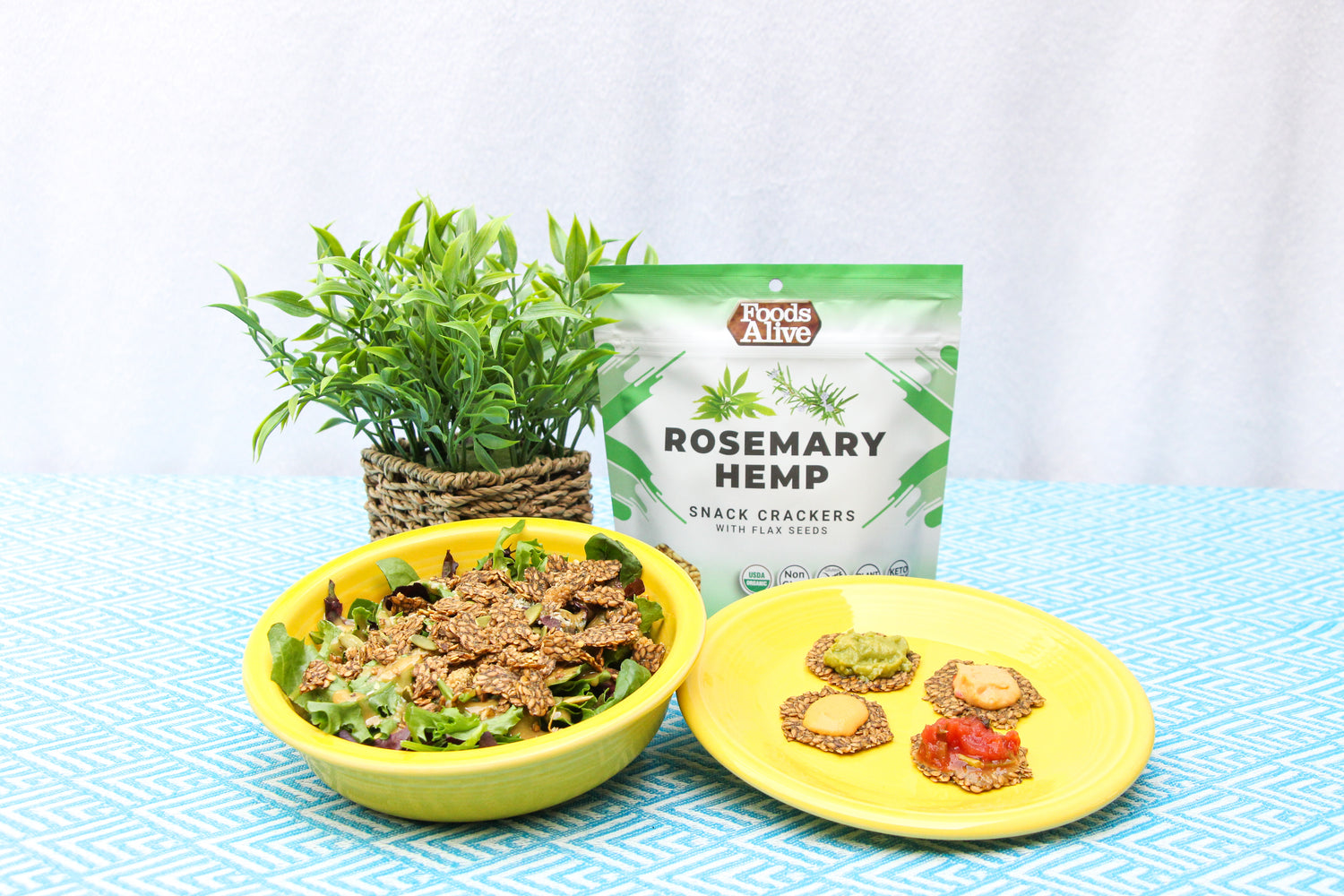 Foods Alive Organic Rosemary Hemp Crackers