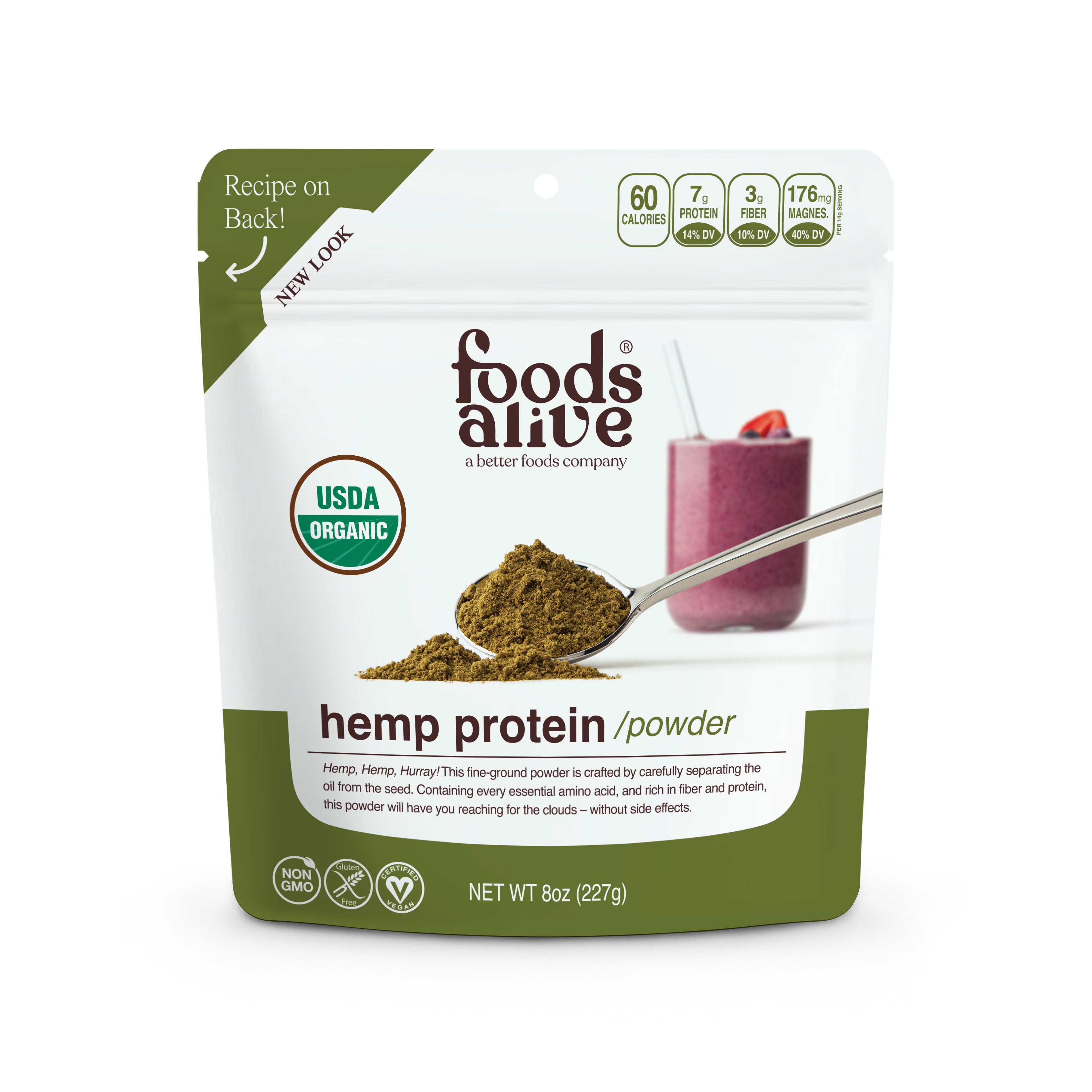 Foods Alive - Organic Hemp Protein Powder - 8 oz