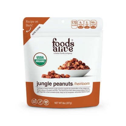 Foods Alive - Organic Wild Jungle Peanuts - 8 oz