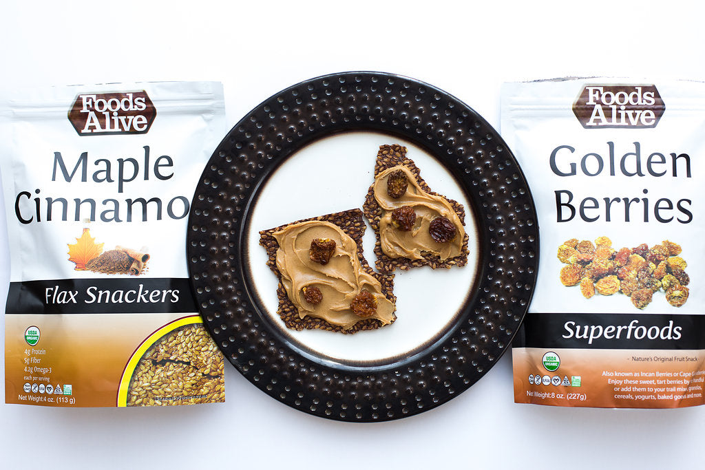 Foods Alive Maple Cinnamon Cracker with Golden Berries Organic