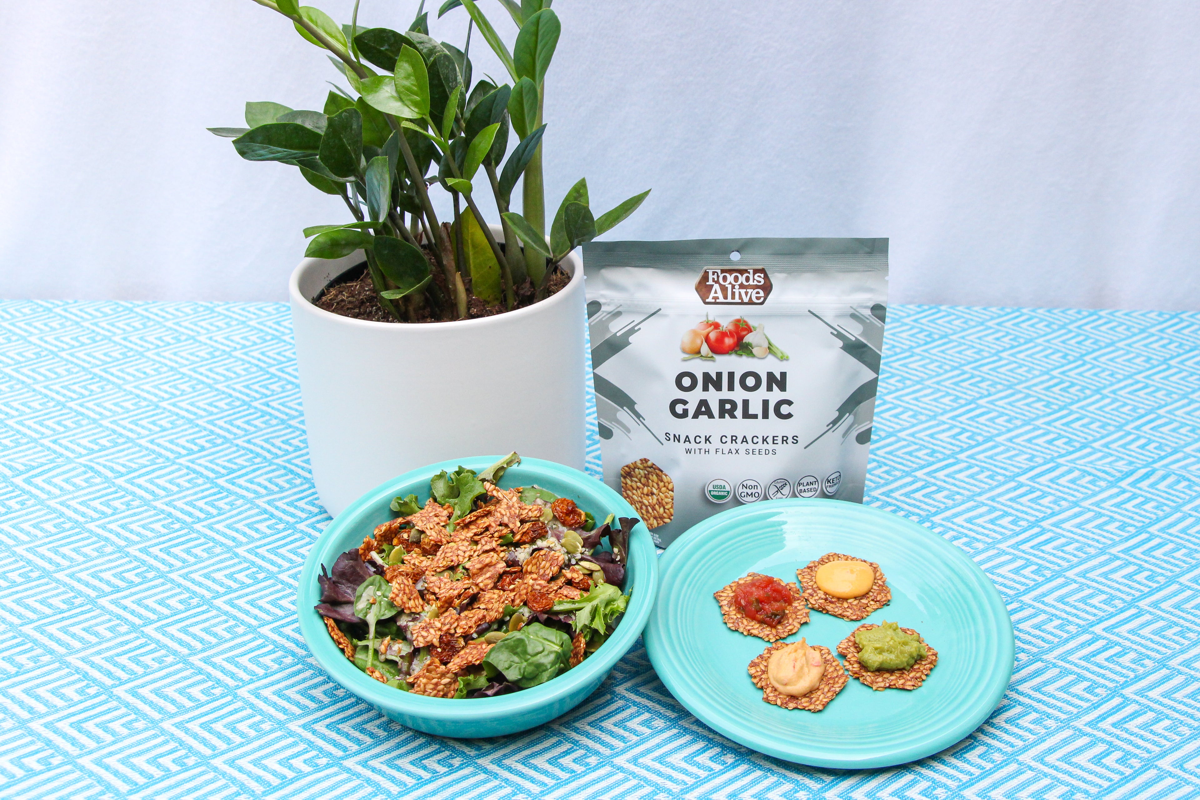 Foods Alive Onion Garlic Crackers Organic