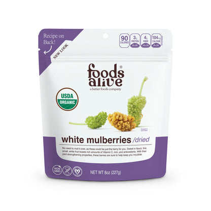 Foods Alive - Organic Mulberries - 8 oz - Front
