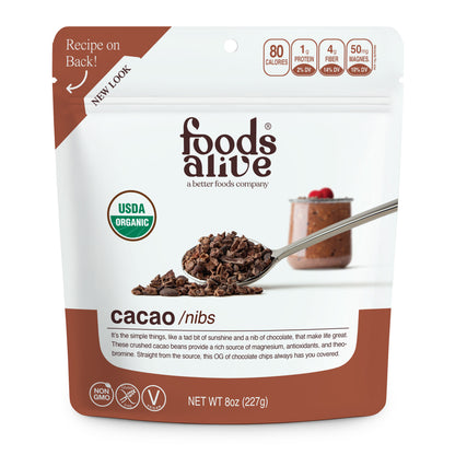 Foods Alive - Organic Cacao Nibs - 8 oz