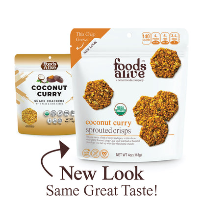 Coconut Curry Organic Sprouted Crisps - 4 oz