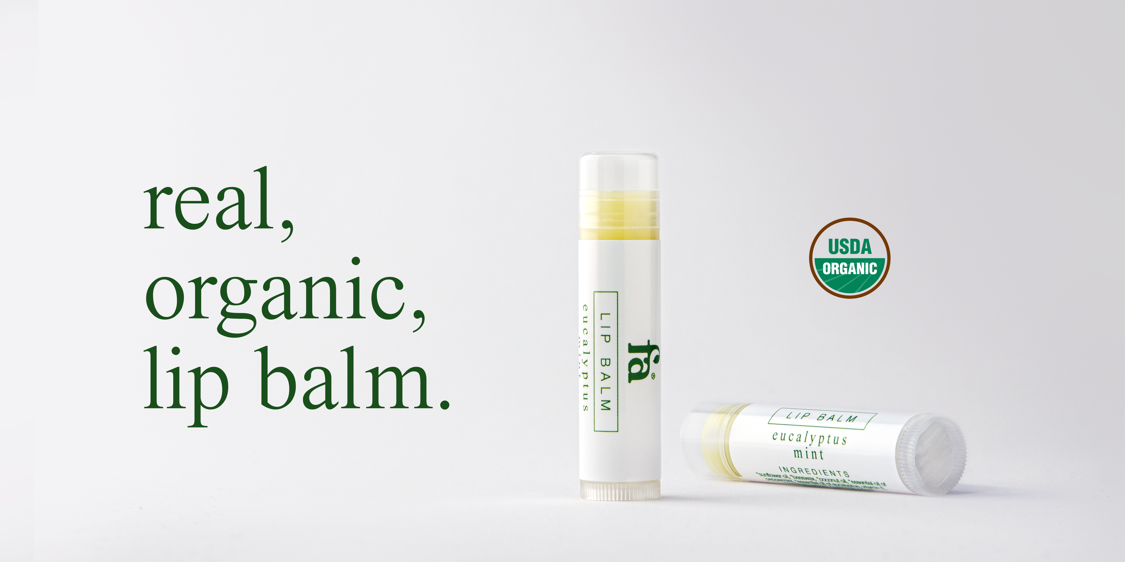 eucalyptus mint lip balm / real, organic