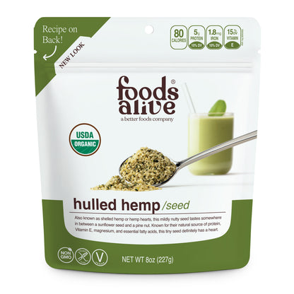 Foods Alive - Organic Hulled Hemp Seeds - 8 oz, 