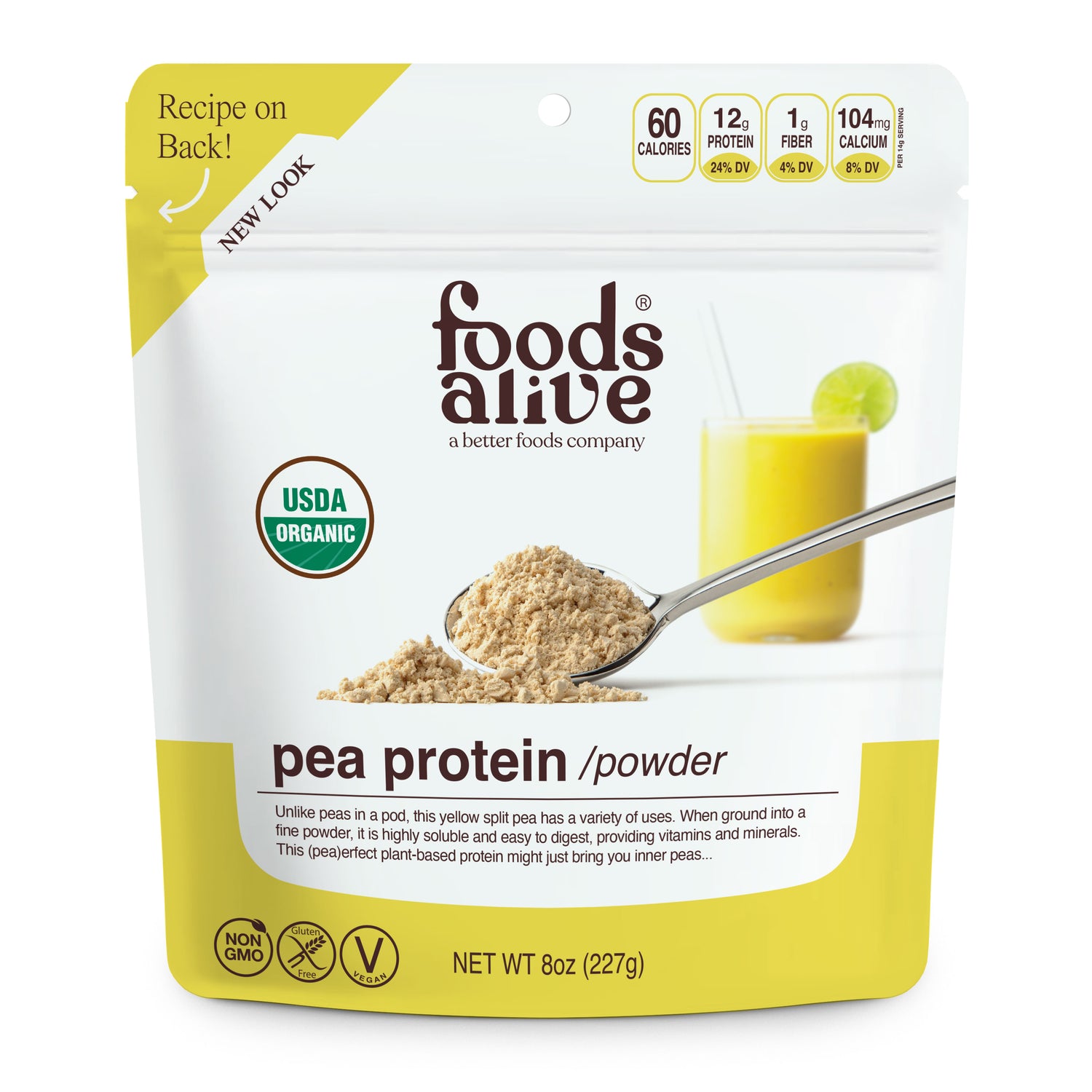 Organic Pea Protein Powder - 8oz - Front - Foods Alive