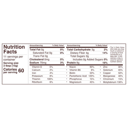 Simple Cheesy Goodness Nutritional Yeast - 6 oz Shaker Bottle - Label, 
