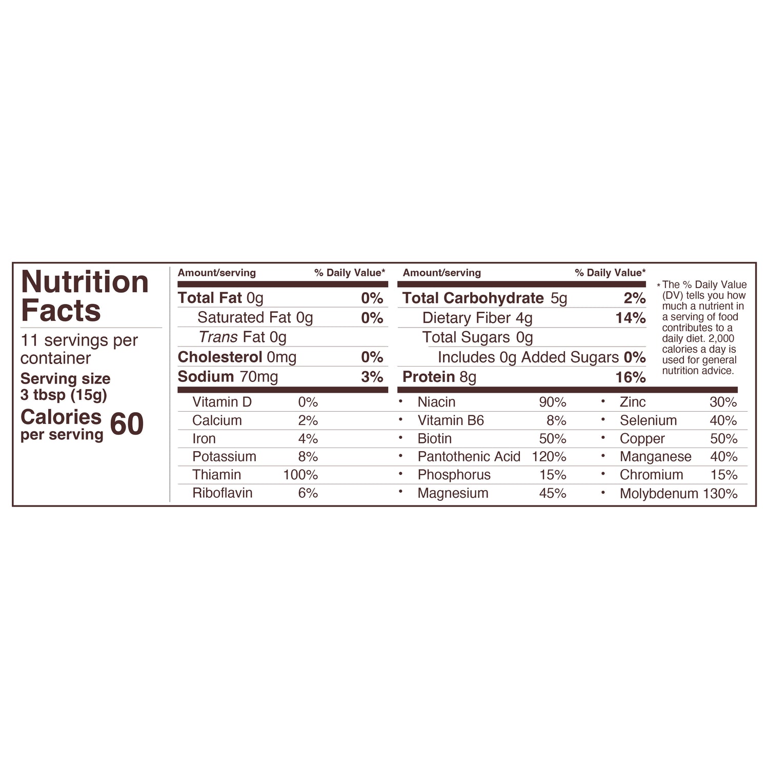 simple cheesy goodness / nutritional yeast label