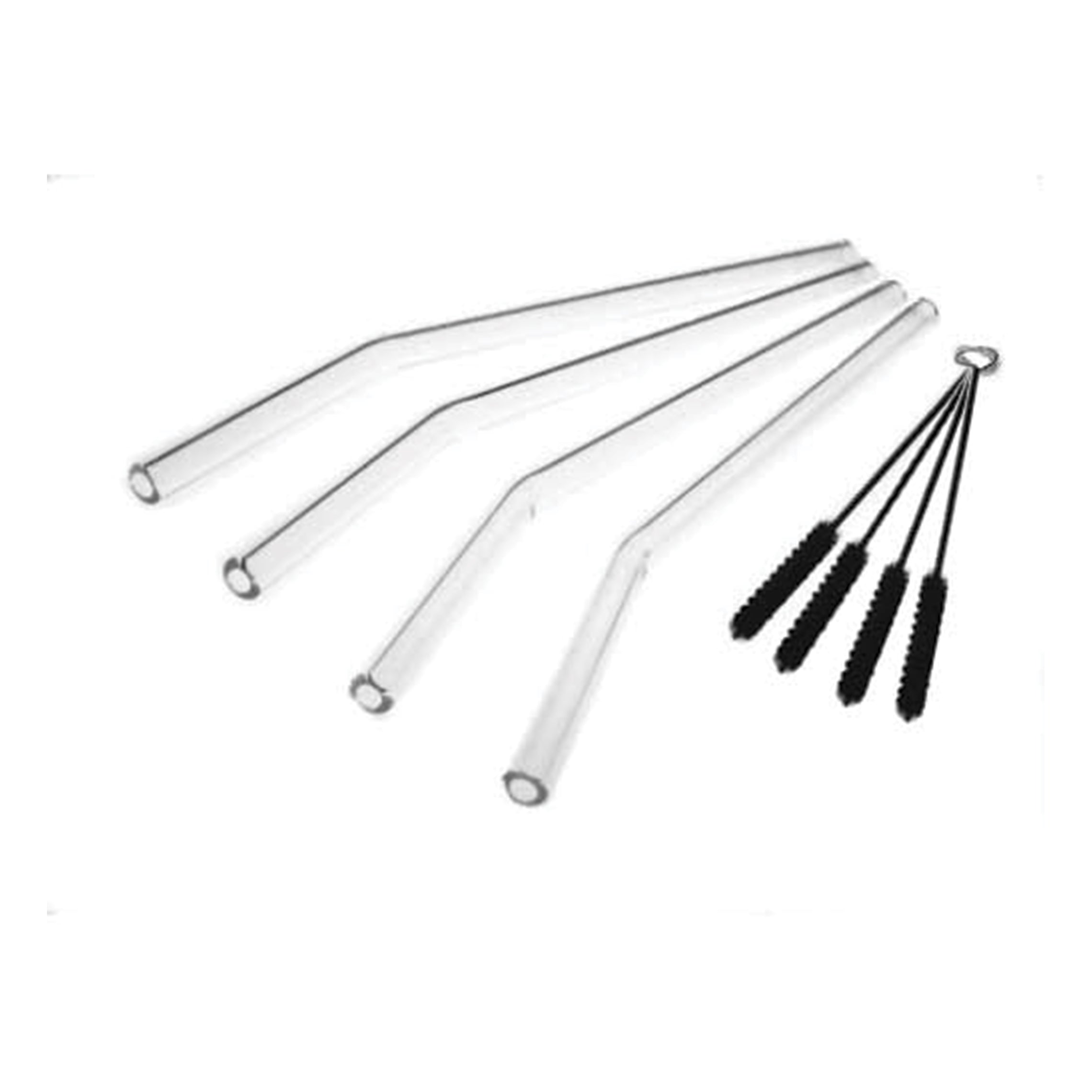 4 PK Stainless Steel Straw With Cleaning Brush 