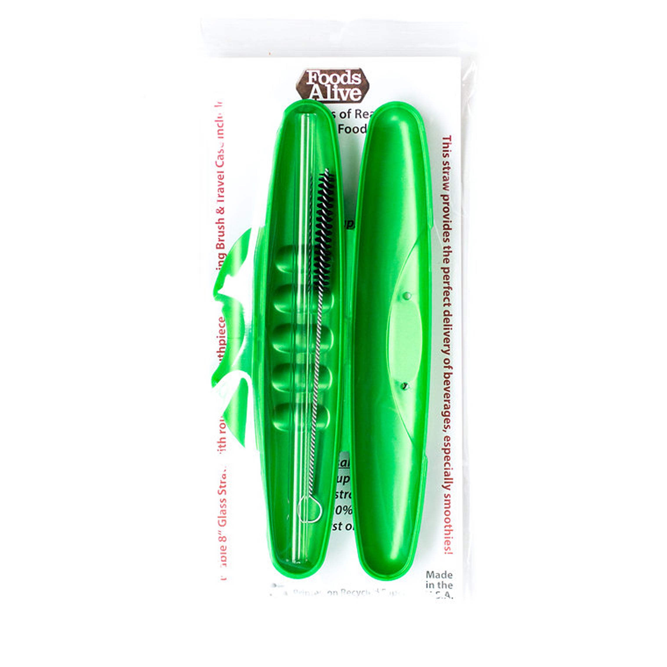Glass Drinking Straw & Travel Case Combo – Foods Alive Inc.