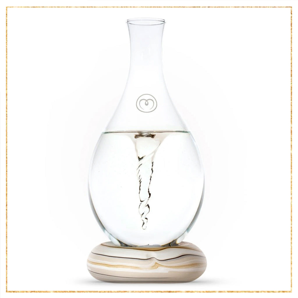 Earth Colored Base Mayu Swirl Water Enhancing Carafe